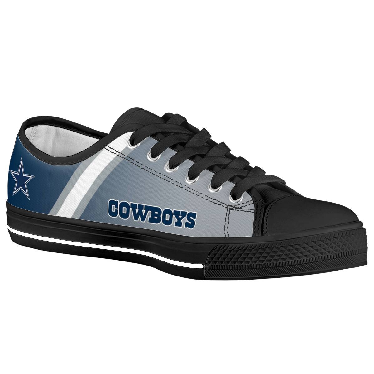 Women's Dallas Cowboys Low Top Canvas Sneakers 005